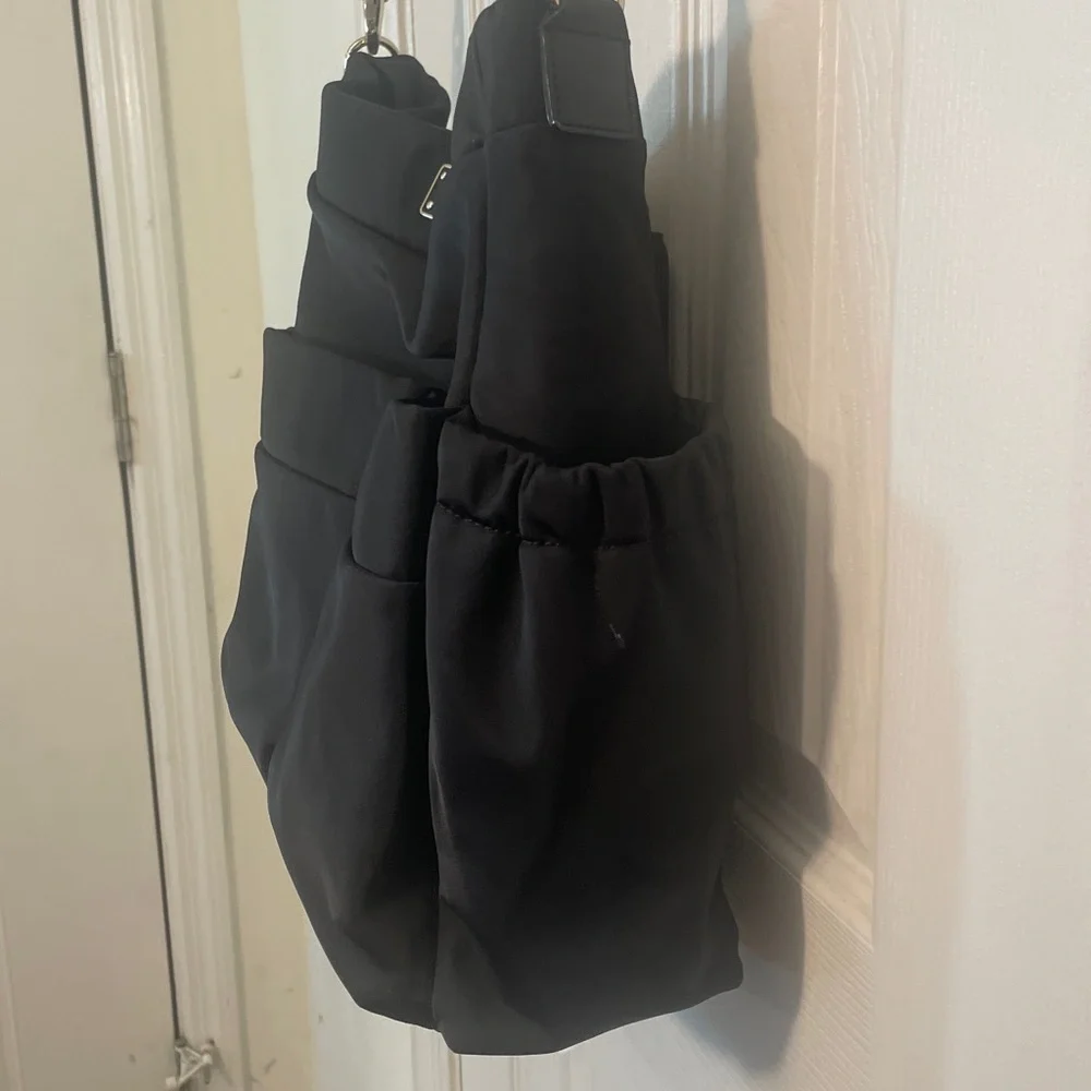 KATE SPADE Black NYLON TOTE /Baby Bag 18” X 14 1/2” X 4” Crossbody Many Pockets - Picture 6 of 16